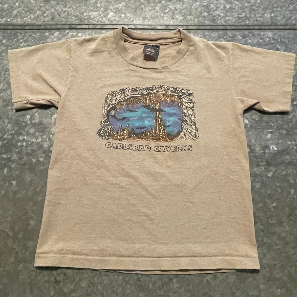 Vintage Carlsbad Caverns T-Shirt Youth 10/12 Single Stitch USA National Park 90s